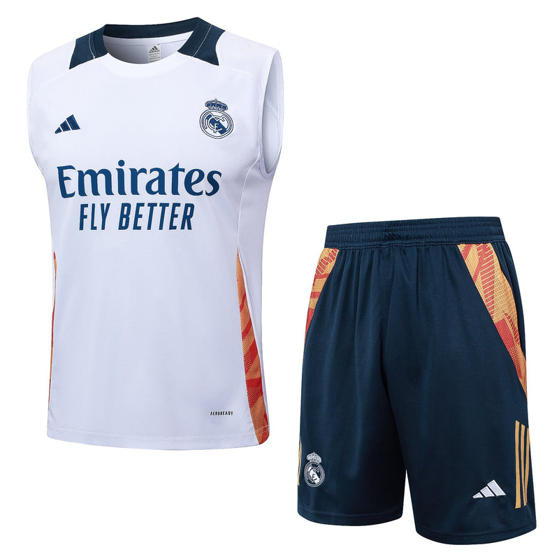 Conjunto Regata Real Madrid 2024/25 - Branca e Azul
