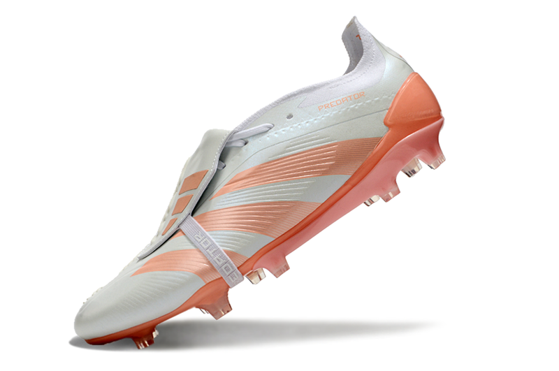 Chuteira Adidas Predator Elite Tongue FG - Branca e Salm������o