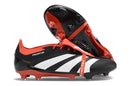 Chuteira Adidas Predator Elite Tongue FG - Preta, Branca e Laranja