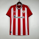 Camisa Athletic Bilbao Home 23/24 s/n° Torcedor Masculina - Vermelho e Branco