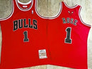 Regata NBA Chicago Bulls Retrô 2008 - 2009 Mitchell & Ness Authentic Rose 1 - Vermelha