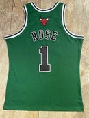 Regata NBA Chicago Bulls Retrô 2008 - 2009 Mitchell & Ness Authentic Rose 1 - Verde