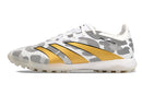 Chuteira Society Adidas Predator Elite 24 TF  - Cinza, Branca e Dourada