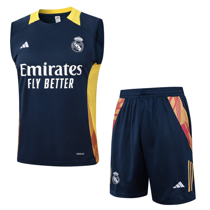 Conjunto Regata Real Madrid 2024/25 - Azul e Amarela