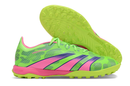 Chuteira Society Adidas Predator Elite TF - Verde e Rosa