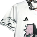 Camisa Japão Anime Naruto - Sasuke 24/25 - Torcedor Masculina - Branco com detalhes em Preto