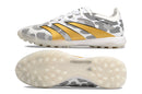Chuteira Society Adidas Predator Elite 24 TF  - Cinza, Branca e Dourada