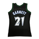 Regata NBA Retrô Timberwolves Mitchell & Ness Authentic Garnett 21 - Preta