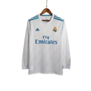Camisa Retrô Real Madrid I Home Adidas 2017/18  Manga Longa Masculino Branco
