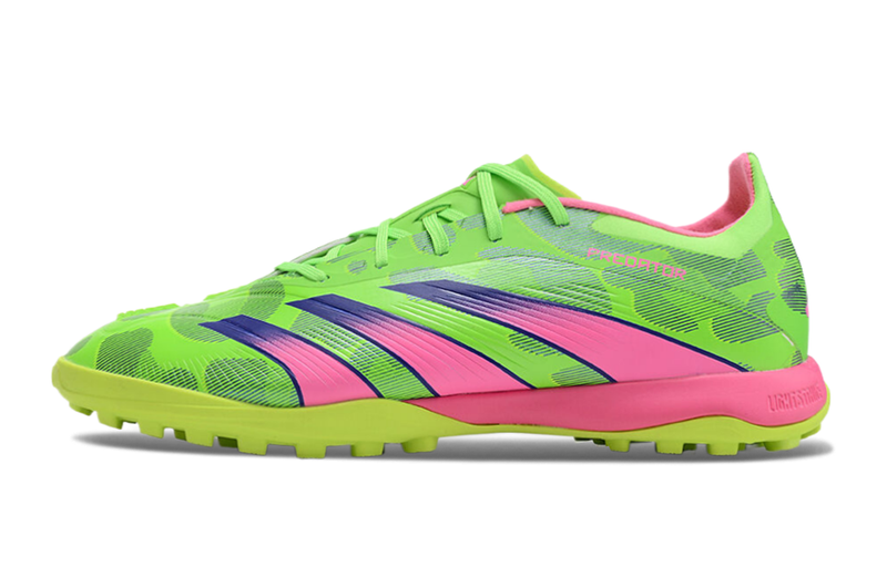 Chuteira Society Adidas Predator Elite TF - Verde e Rosa