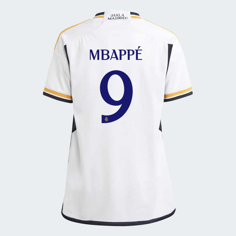 Camisa Real Madrid Home "MBAPPÉ 9" 2023/24 Torcedor Adidas - Branco