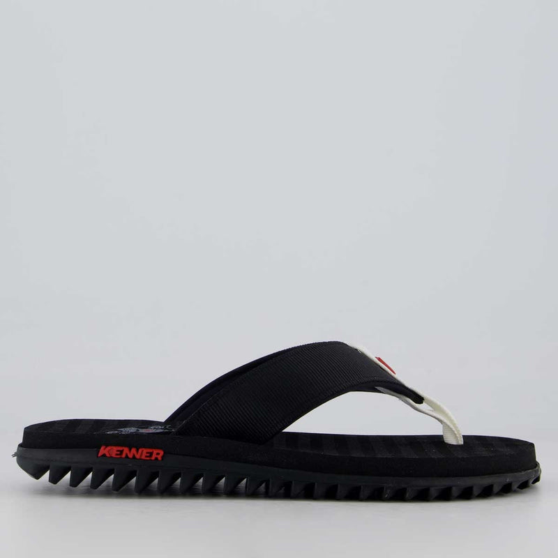 Chinelo Kenner Kivah Vasco Preto e Branco