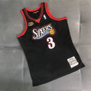 Regata NBA Philadelphia 76ers Retrô 2000 - 2001 Nike Authentic Iverson 3 - Preta