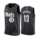 Regata NBA Brooklyn Swingman Nets Edition 20/21 Nike Authentic Harden 13 - Preta